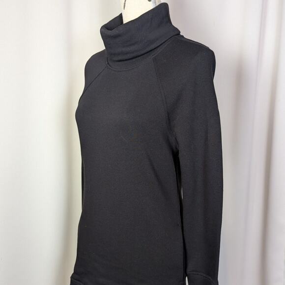 Saint + Sofia Turtleneck Cotton Sweatshirt Black - Picture 12 of 16